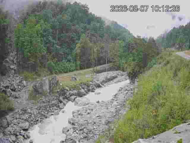 Daytime monitoring frame of a debris-flow channel in a mountain valley