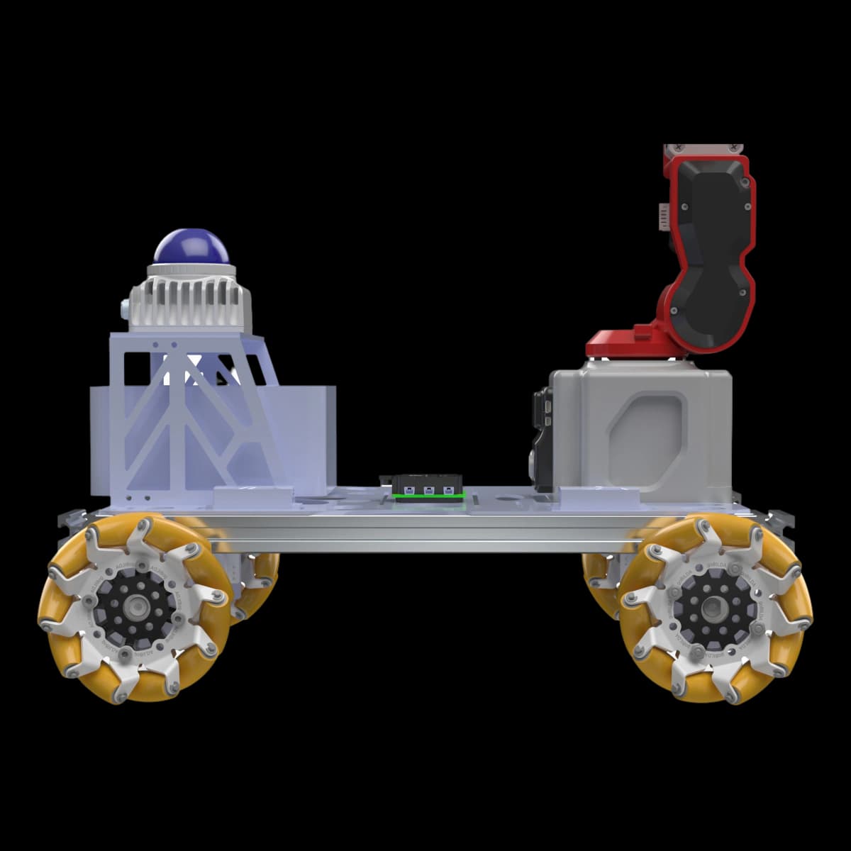 Side view of the Sentra chassis, sensors and drive units